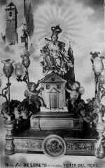 Antigua imagen de la Virgen de Loreto que desaparecio durante la Guerra Civil.