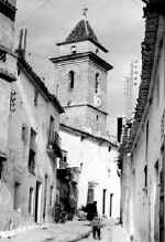 Vista del campanario desde la Calle Cruces.1.960.